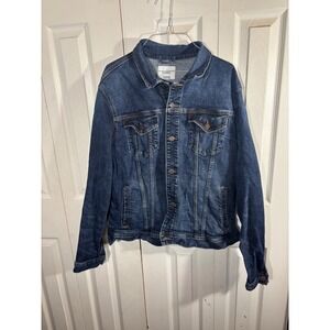 Old Navy XL Denim Jean Jacket Classic Fit Blue Button Front Casual Outerwear